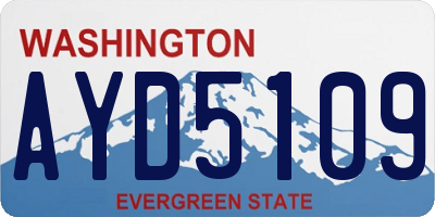 WA license plate AYD5109