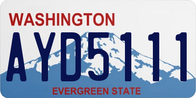 WA license plate AYD5111