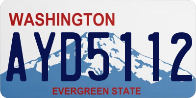WA license plate AYD5112