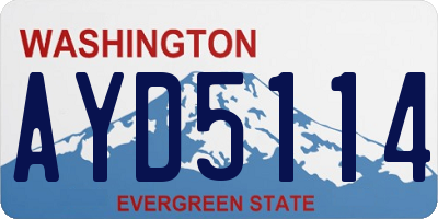 WA license plate AYD5114