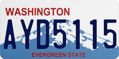 WA license plate AYD5115