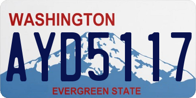 WA license plate AYD5117