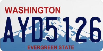 WA license plate AYD5126