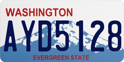 WA license plate AYD5128