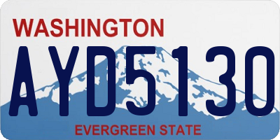 WA license plate AYD5130