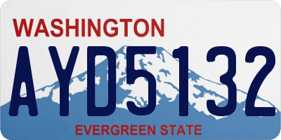 WA license plate AYD5132