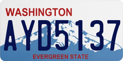 WA license plate AYD5137