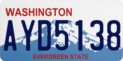 WA license plate AYD5138