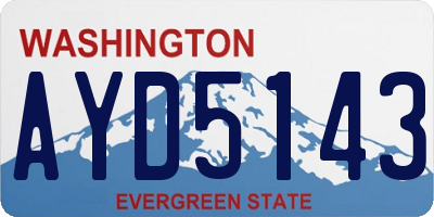 WA license plate AYD5143