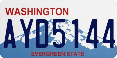 WA license plate AYD5144