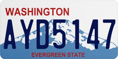 WA license plate AYD5147