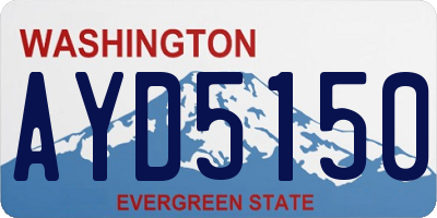 WA license plate AYD5150