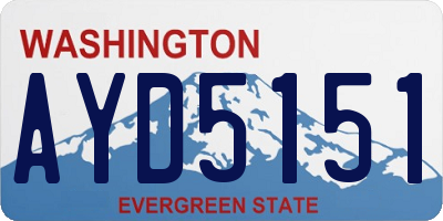 WA license plate AYD5151