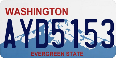 WA license plate AYD5153
