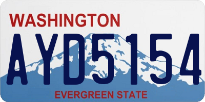 WA license plate AYD5154