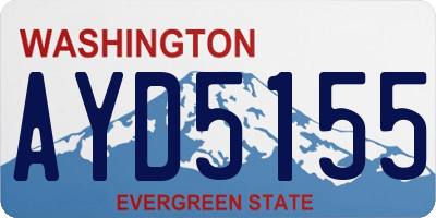 WA license plate AYD5155