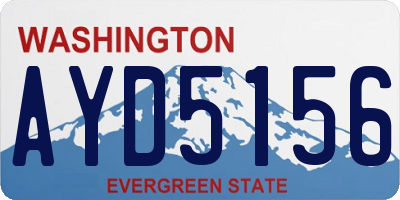 WA license plate AYD5156