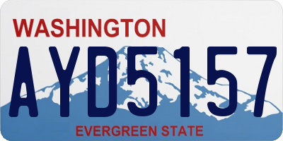 WA license plate AYD5157