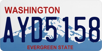 WA license plate AYD5158