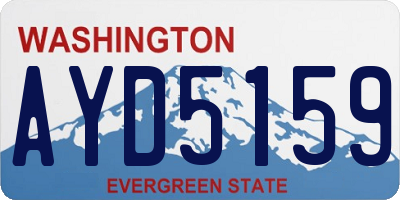 WA license plate AYD5159