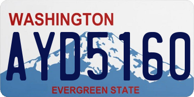 WA license plate AYD5160