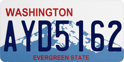 WA license plate AYD5162