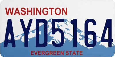 WA license plate AYD5164