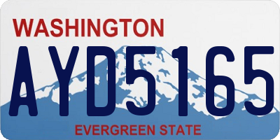 WA license plate AYD5165