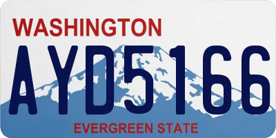 WA license plate AYD5166