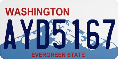WA license plate AYD5167