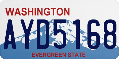 WA license plate AYD5168