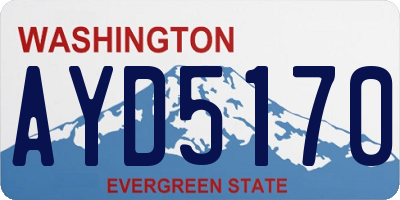 WA license plate AYD5170