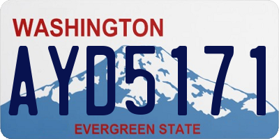 WA license plate AYD5171