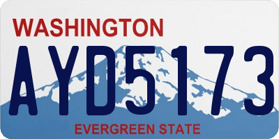 WA license plate AYD5173