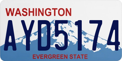 WA license plate AYD5174