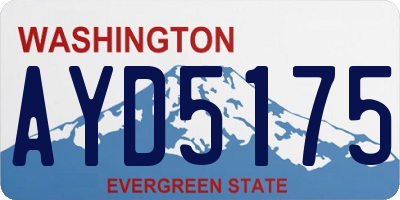 WA license plate AYD5175