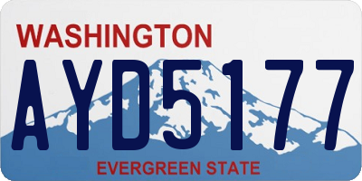 WA license plate AYD5177