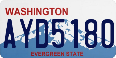WA license plate AYD5180