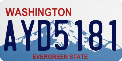 WA license plate AYD5181