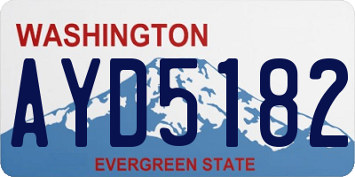 WA license plate AYD5182