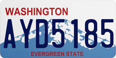 WA license plate AYD5185