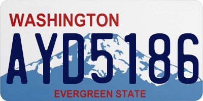 WA license plate AYD5186