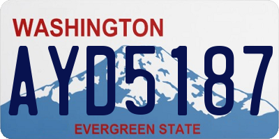 WA license plate AYD5187