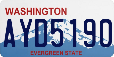 WA license plate AYD5190
