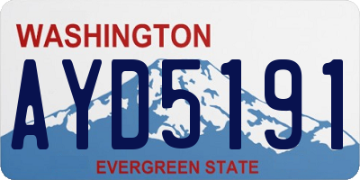 WA license plate AYD5191