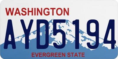 WA license plate AYD5194