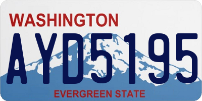 WA license plate AYD5195