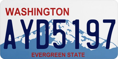 WA license plate AYD5197