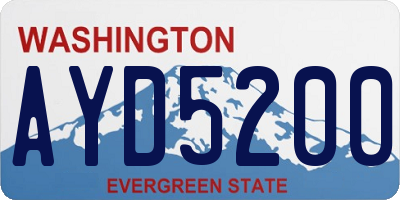 WA license plate AYD5200
