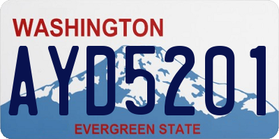 WA license plate AYD5201